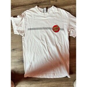 Santa Cruz Size Medium White Y2k Vintage skate Tee Size Medium